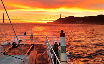 Sail past Alcatraz, around Angel Island, along Tiburon and Sausalito, and under the Golden Gate Bridge.
